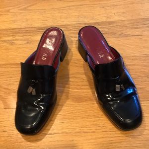 Lauren Ralph Lauren Rosemary Black Leather Slide